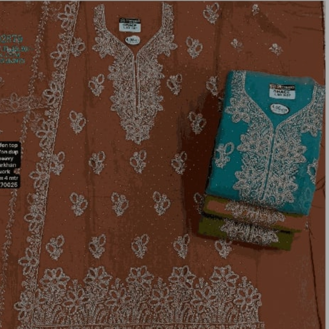 Multi Neck Butti Lace 