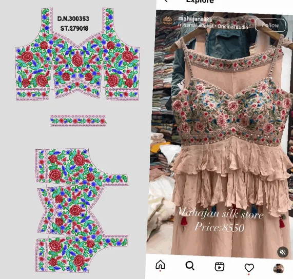 Choli dupatta 