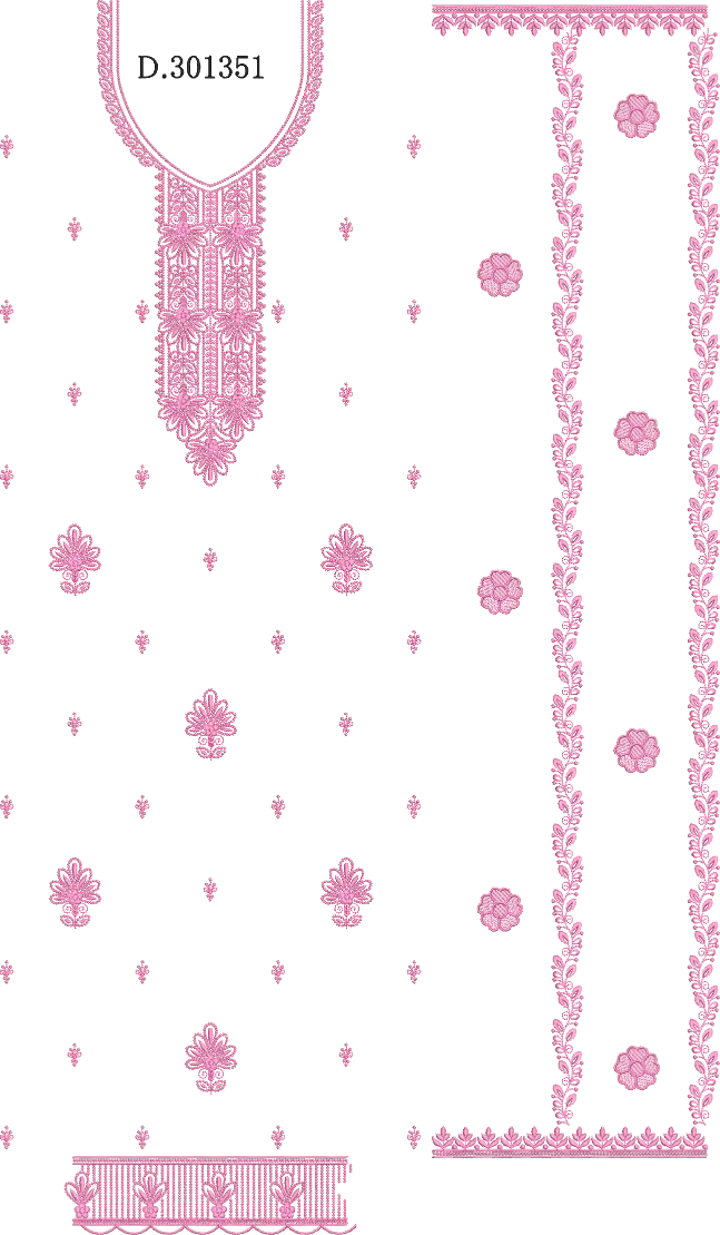Multi Neck Butti Lace 