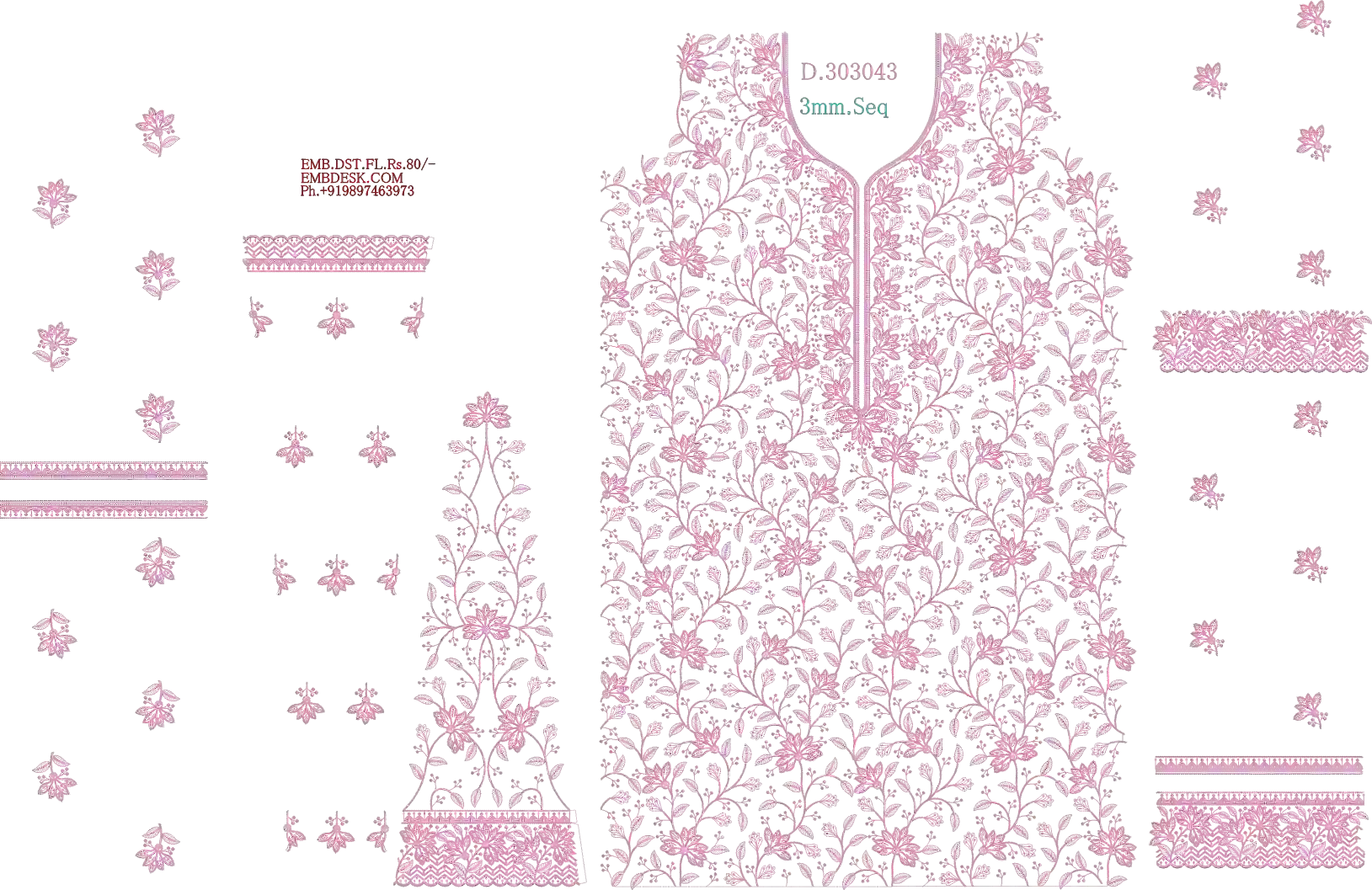 3mm seq fancy Long suit 