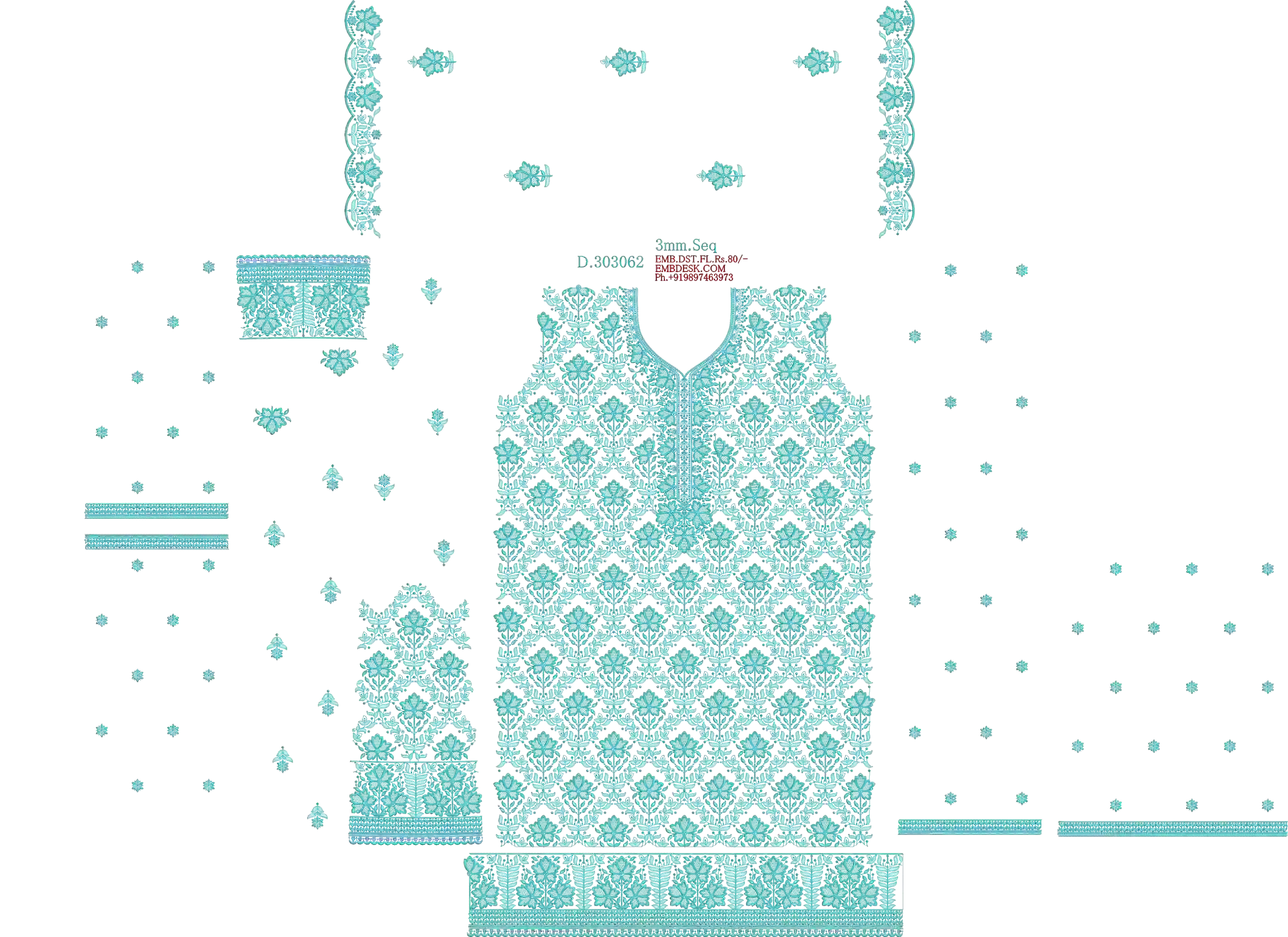 3mm seq fancy Long suit 