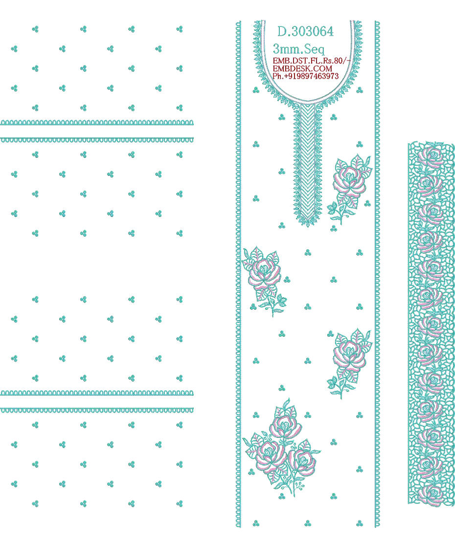 3mm seq fancy Long suit 