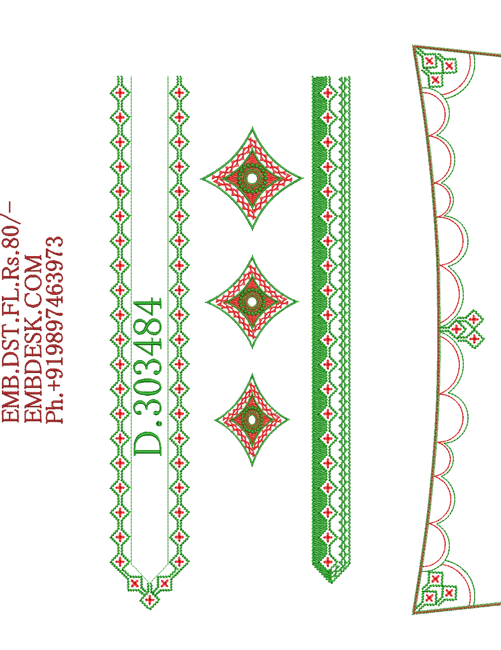 Fancy men's neck kurta 