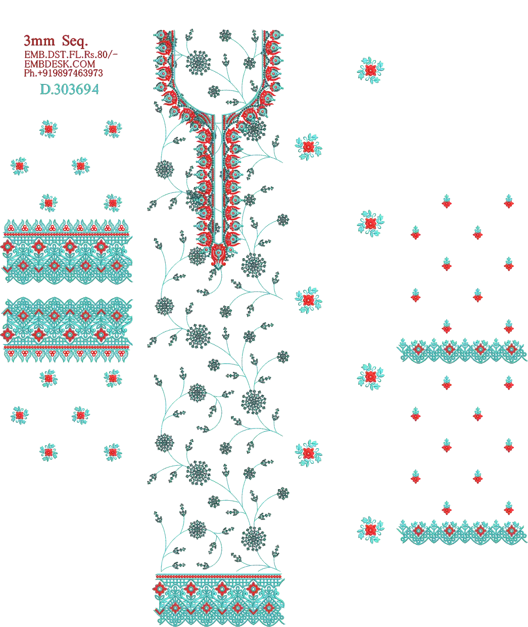 3mm sequence fancy Long suit