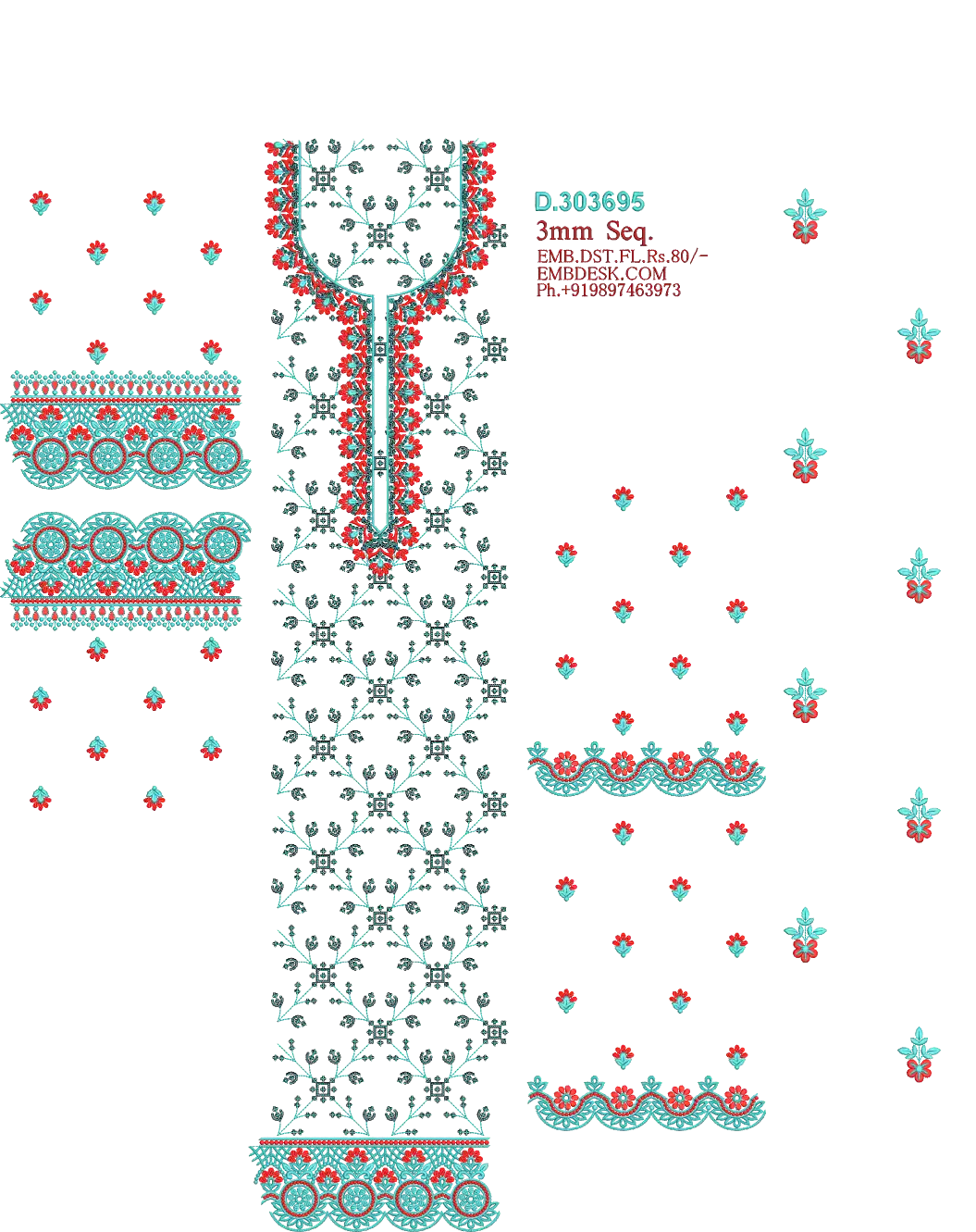 3mm sequence fancy Long suit 