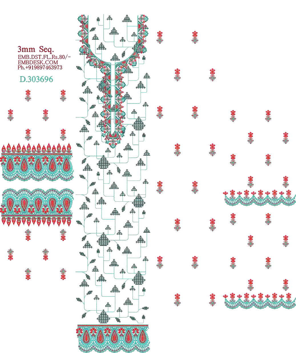 3mm sequence fancy Long suit