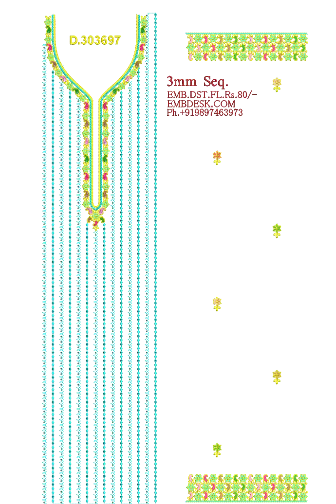 3mm sequence fancy Long suit 