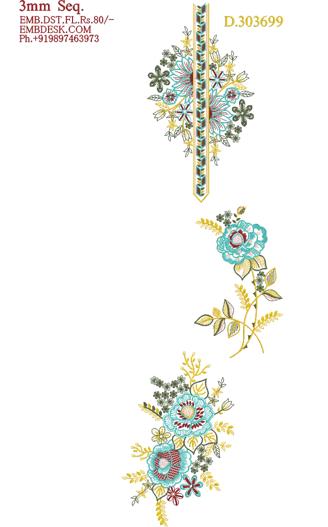 3mm sequence fancy Long suit 