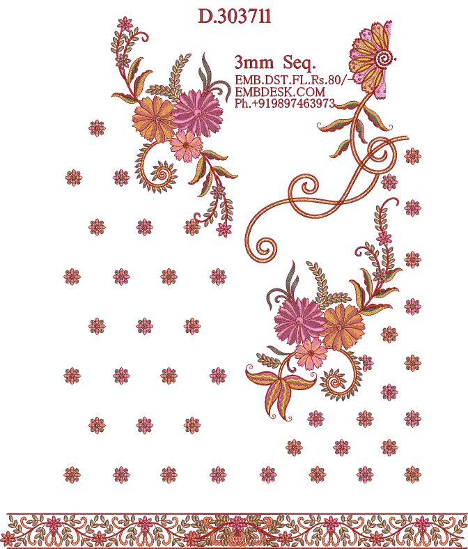 3mm sequence fancy Long suit 