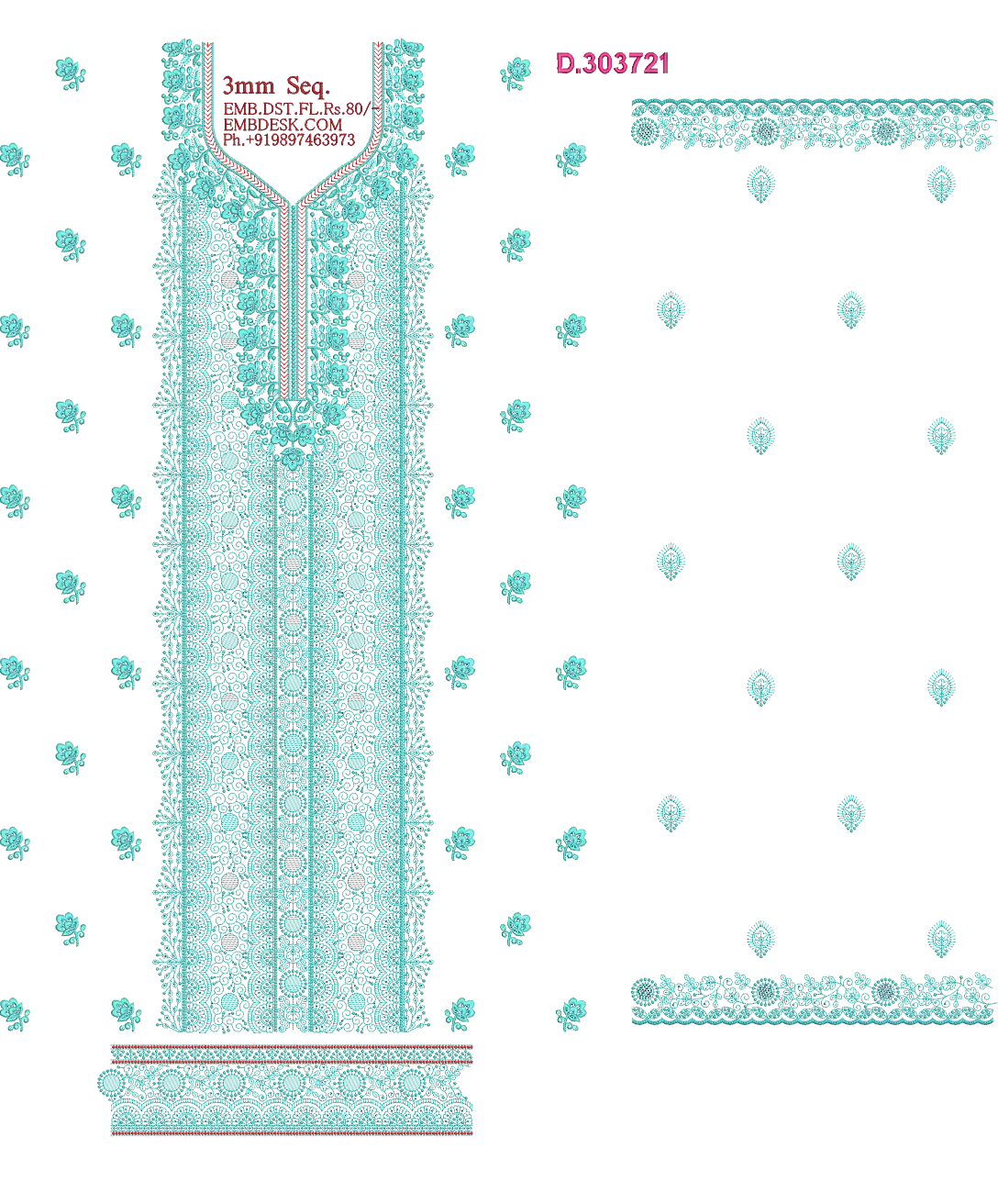 3mm sequence fancy Long suit 
