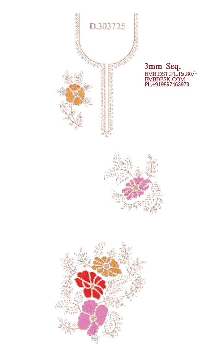 3mm sequence fancy Long suit 