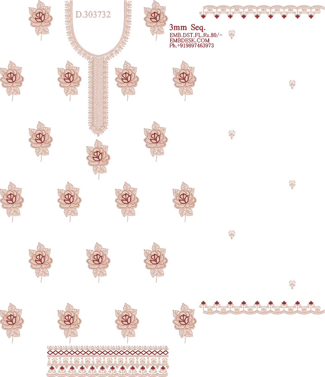 3mm sequence fancy Long suit