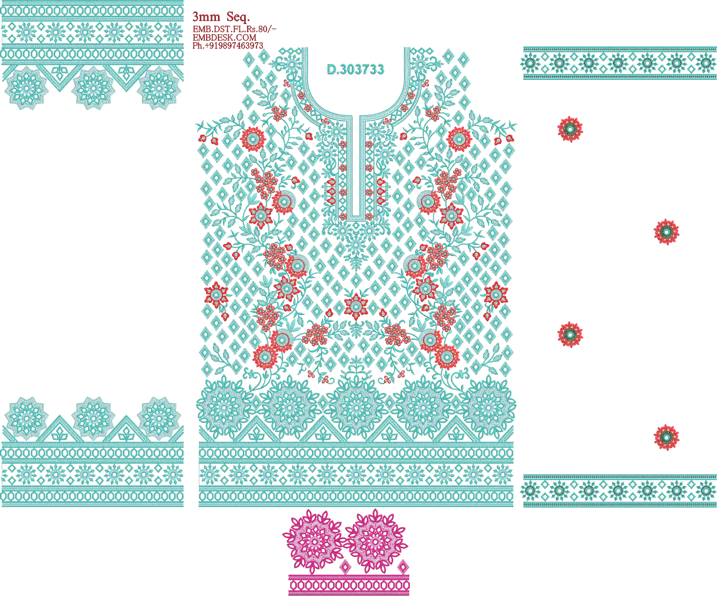3mm sequence fancy Long suit 