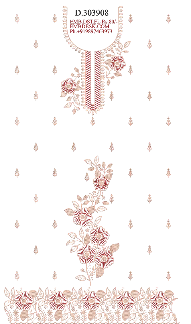 Beautiful neck panjabi suit 