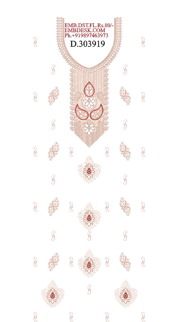 Beautiful neck panjabi suit