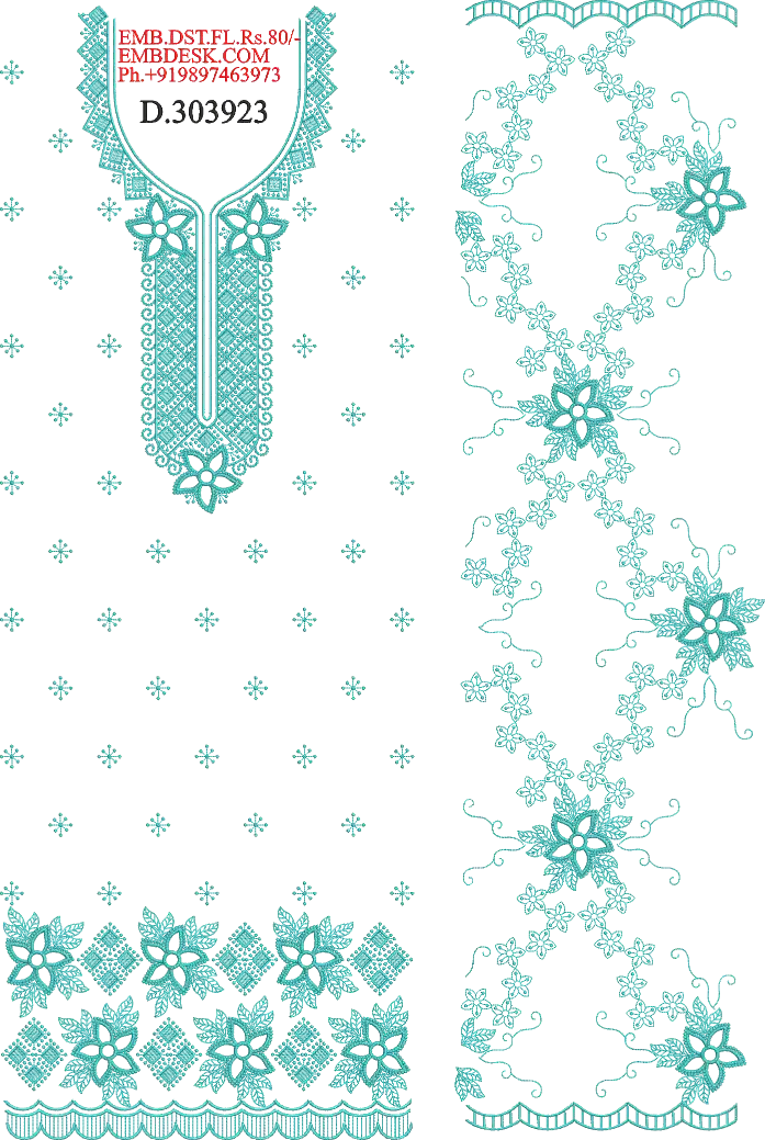 Beautiful neck panjabi suit