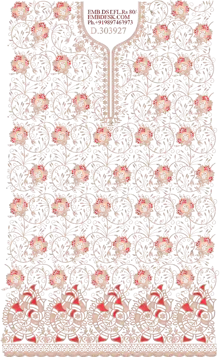 Beautiful neck panjabi suit