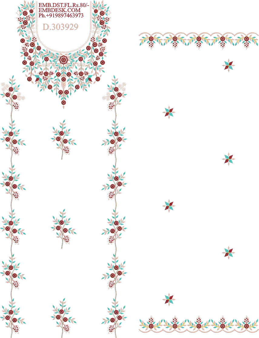 Beautiful neck panjabi suit