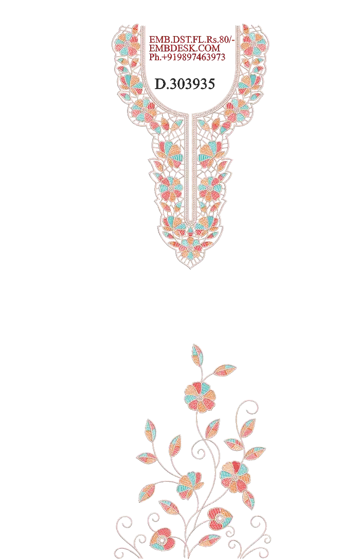 Beautiful neck panjabi suit