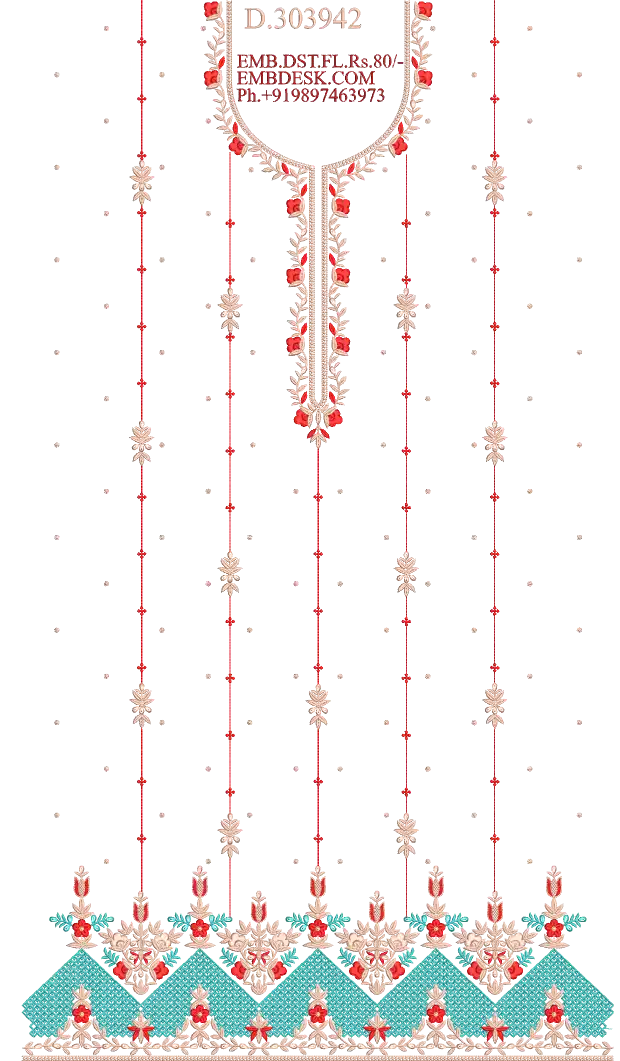 Beautiful neck panjabi suit 