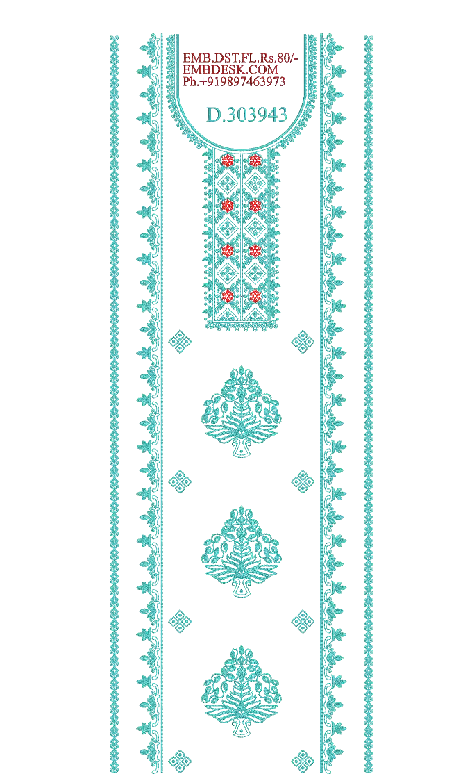Beautiful neck panjabi suit