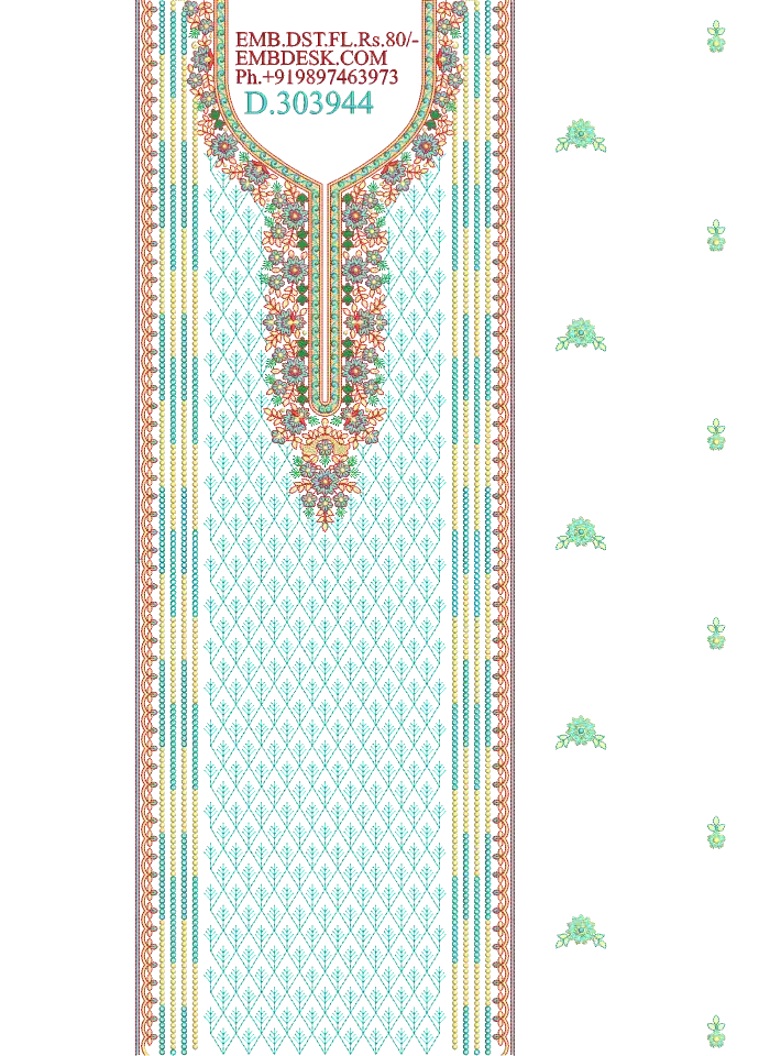 Beautiful neck panjabi suit 