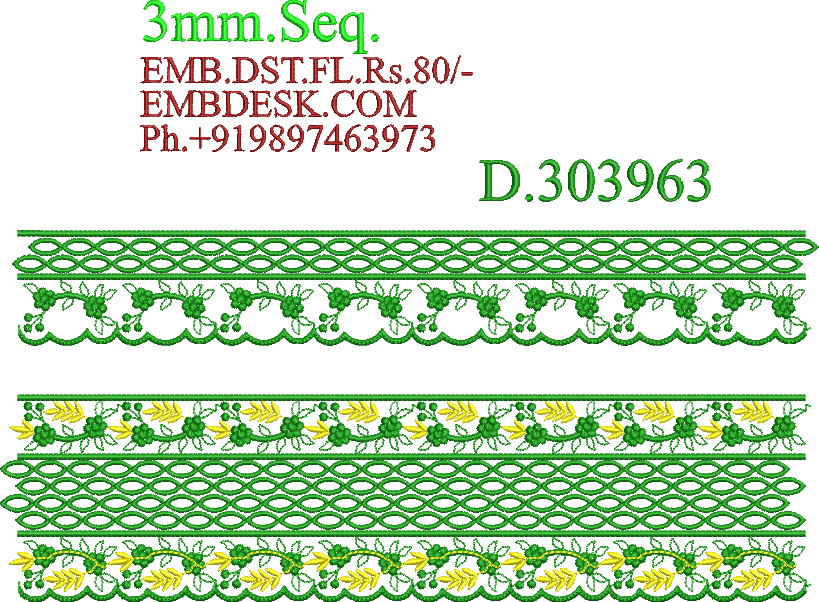 Beautiful 3 mm seq. Lace