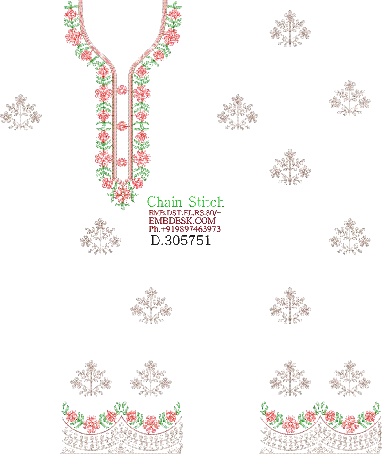 Chain stitch fancy dress