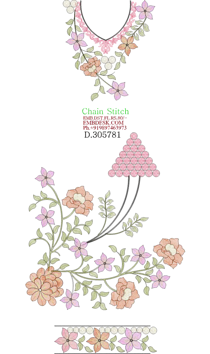 Chain stitch fancy dress