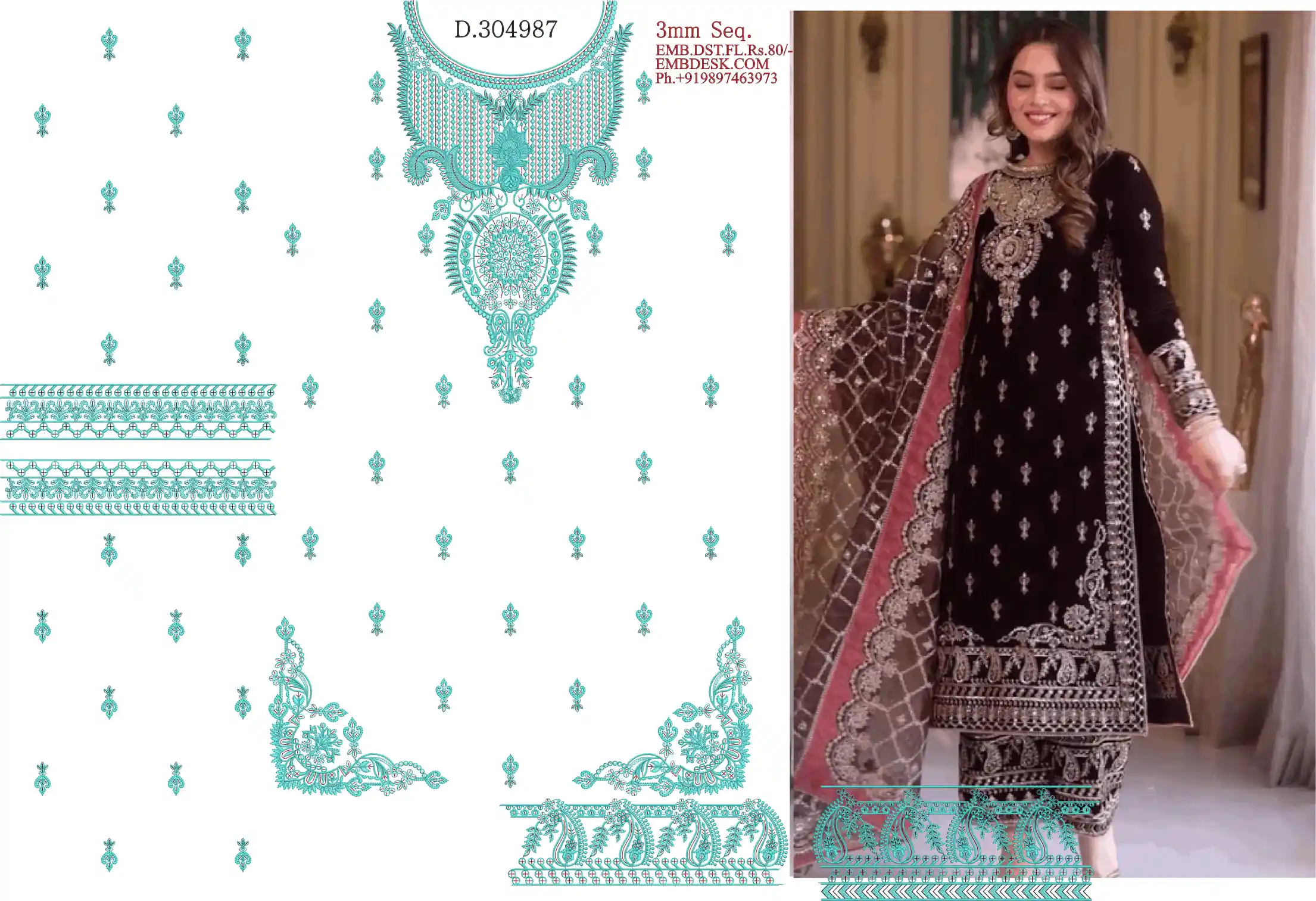Pakistani Sequence Suit 
